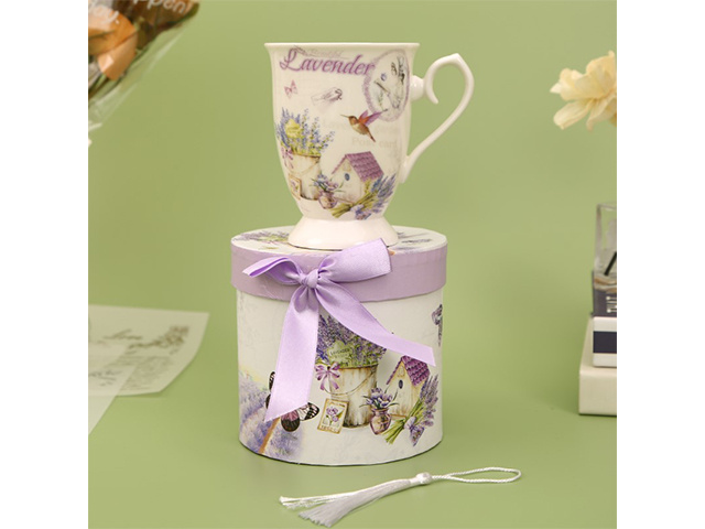PORCELAIN CUP GIFT BOX LAVENDER
