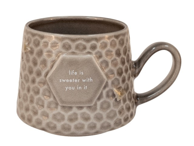 LIFE IS SWEETER BEEUTIFUL BEE MUG