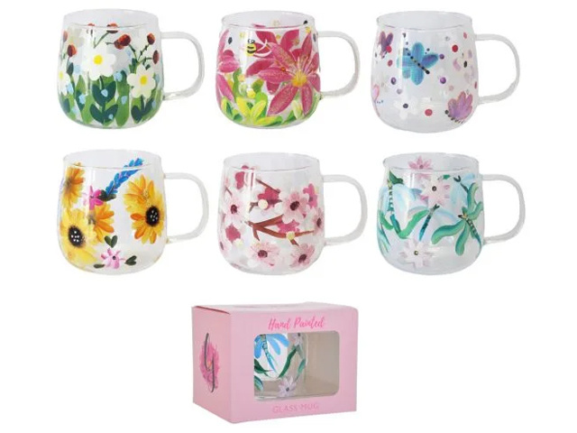 ART GLASS MUG 6ASST