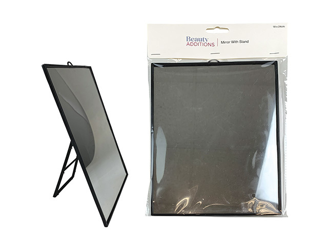 MIRROR W STAND 18X24CM