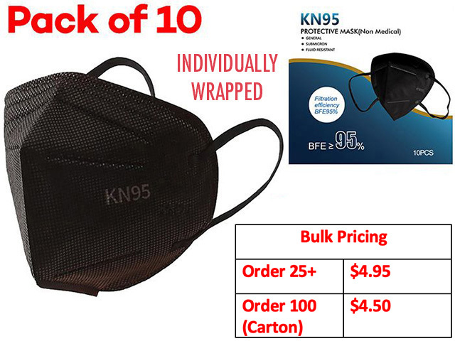 KN95 BLACK PACK 10