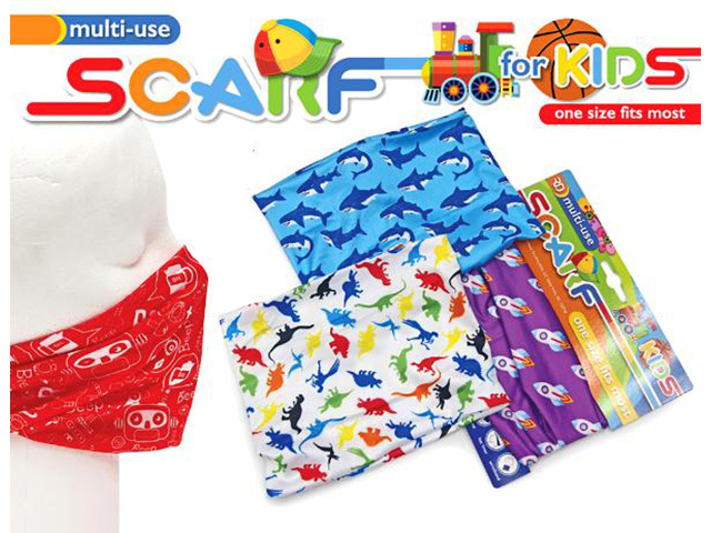 KIDS MULTI USE SCARVES SOLD QTY 12