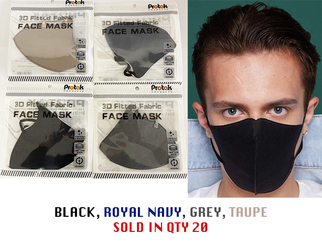 3PLY COTTON MASK COLOURS SOLD QTY 20