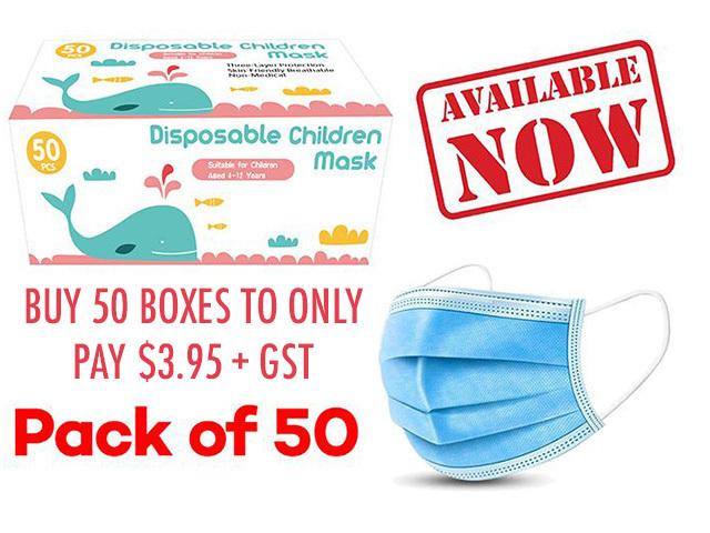 KIDS DISPOSABLE MASK BOX 50