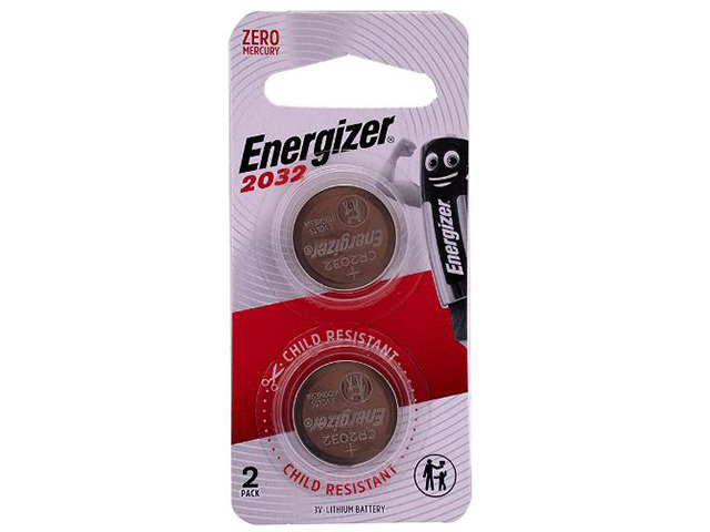 ENERGIZER 4V LITHIUM/COIN CR2032 2PK SOLD QTY 12