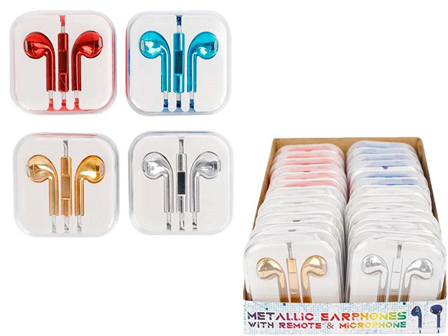 EARPHONES METALLIC 3.5MM UN24