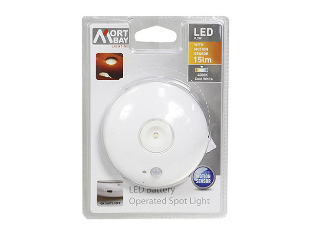 MORTBAY LED BATTERY SPOT LIGHT MOTION SOLD QTY5