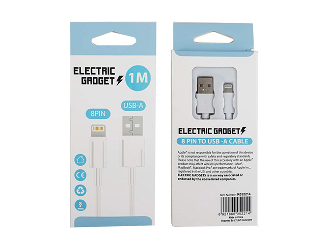 USB CABLE LIGHTNING TO USB A 1M