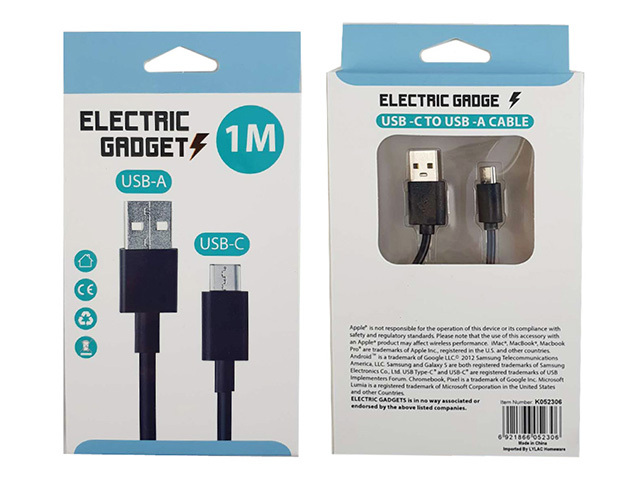 USB CABLE USB C TO USB A 1M