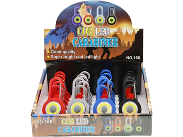 LIGHTS FLASHLIGHT WITH CARABINER BATT INCLUDED UN24