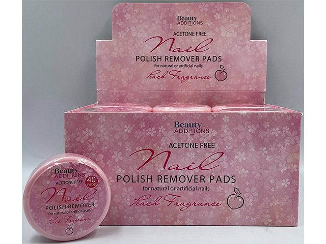 NAIL POLISH REMOVER WIPES 40PK UN24