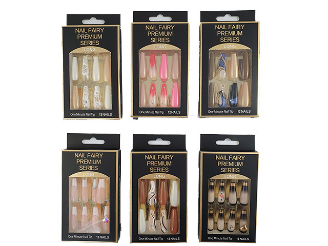 NAIL ART W/DIAMANTE DECO 12PC SOLD QTY 12