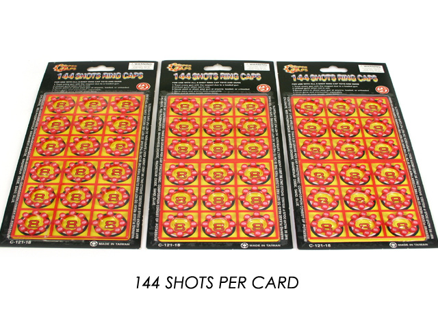 RING CAPS-144 SHOTS PER CARD SOLD QTY48