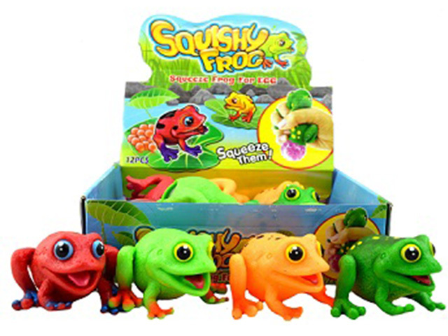 SQUISHY FROG 6.5CM UN12