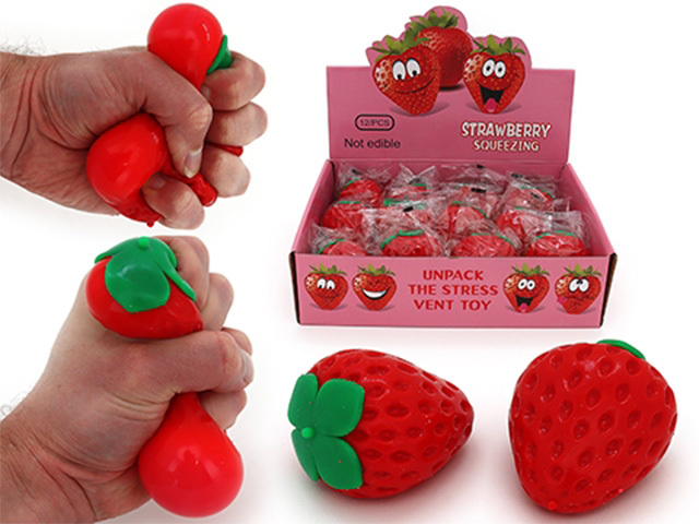 SQUEEZE STRAWBERRY 7CM UN12