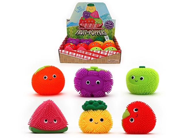 SQUEEZY AIR PUFFER FRUIT 6ASST 9.5CM UN12