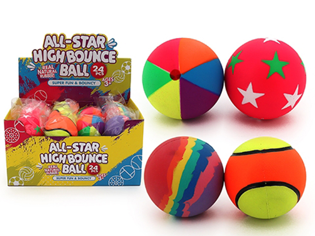 SOLID RUBBER BALLS 4ASST UN24