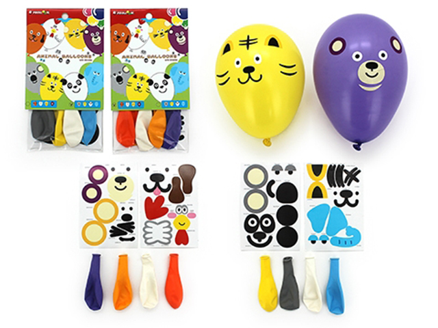 BALLOON ANIMAL SET 4 2ASST SOLD QTY12