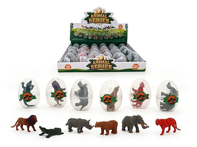 WILD ANIMAL IN EGG 6ASST 6.5CM UN24