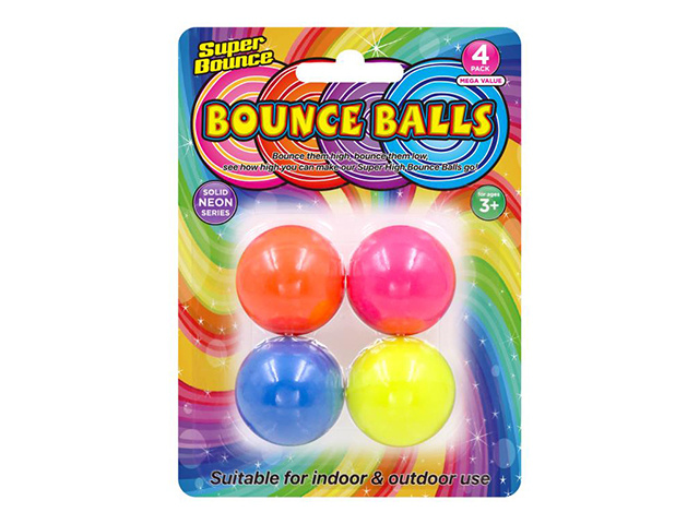 HIGH BOUNCE BALLS 4PK SOLD IN QTY12