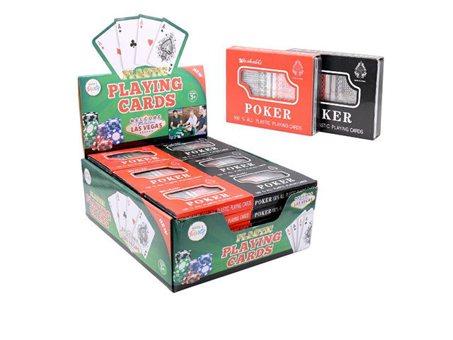 PLASTIC COATED PLAYING CARDS 2PK UN36