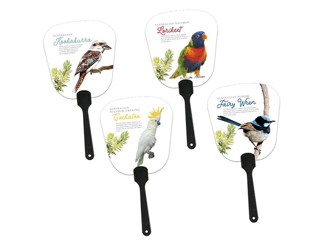 3D AUSTRALIANA BIRD FAN 4ASST UN80 OR SOLD QTY 8