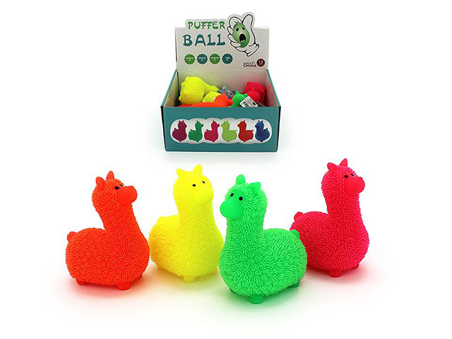 CUSHY FRIZZEE LIGHT UP LLAMA 12CM 4ASST UN12
