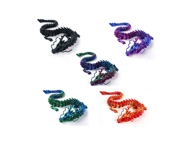COLOURFUL DRAGON 60CM PVC BOX 6ASST