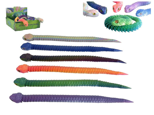 3D PRINTED SCALEY SNAKE 45CM UN12