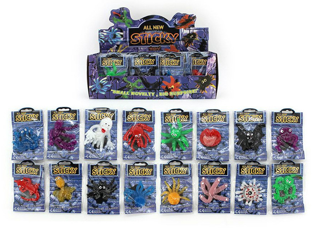 STICKY 8CM ANIMALS CARD 16ASST UN48