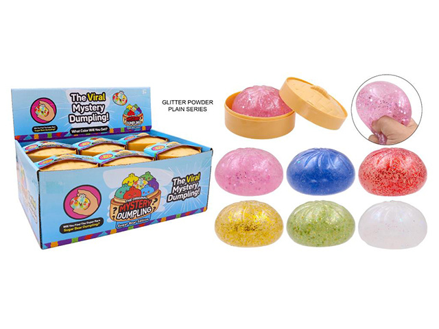 SQUISHY DUMPLING GLITTER 8.5CM UN12