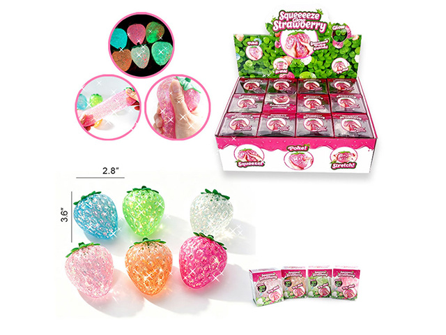 SQUISHY STRAWBERRY 157G 6ASST UN12