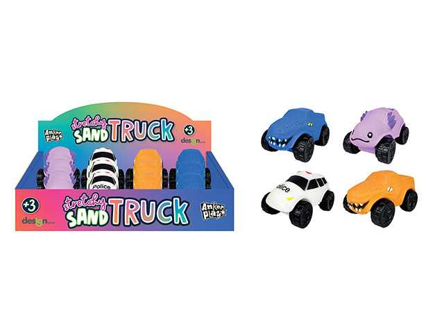 TRUCK SQUISH SAND TOY UN12
