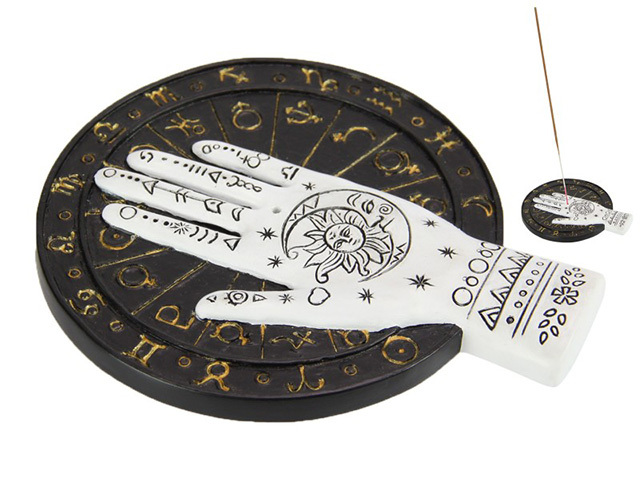 15CM HAMSA HAND INCENSE BURNER QTY 2
