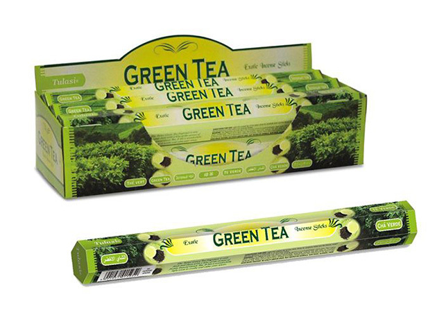 HEX GREEN TEA INCENSE 24CM PK20 UN6