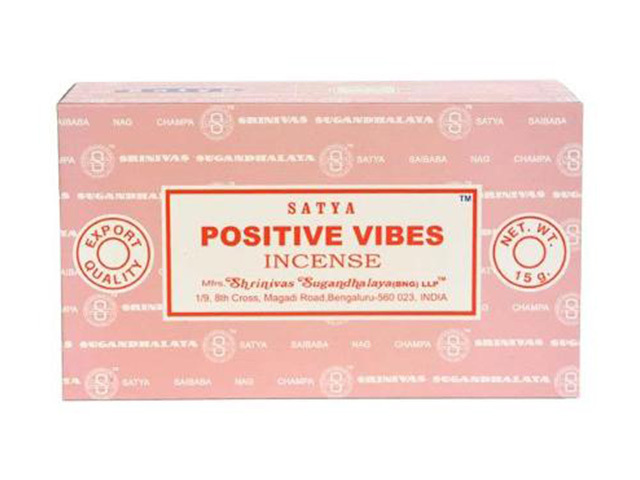 SATYA INCENSE POSITIVE VIBES 15G UN12