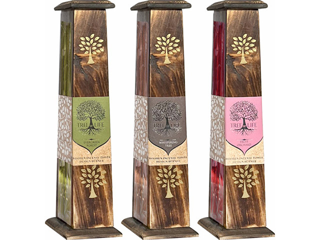 TREE OF LIFE INCENSE TOWER W/10 STICKS SOLD QTY 6