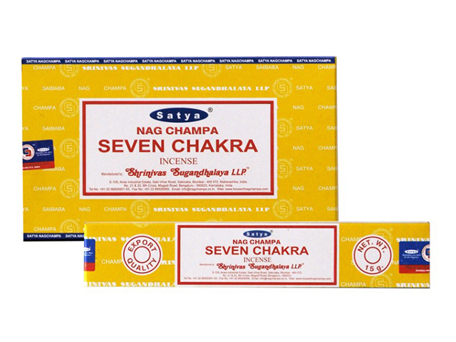 SATYA SEVEN CHAKRA INCENSE 15G UN12