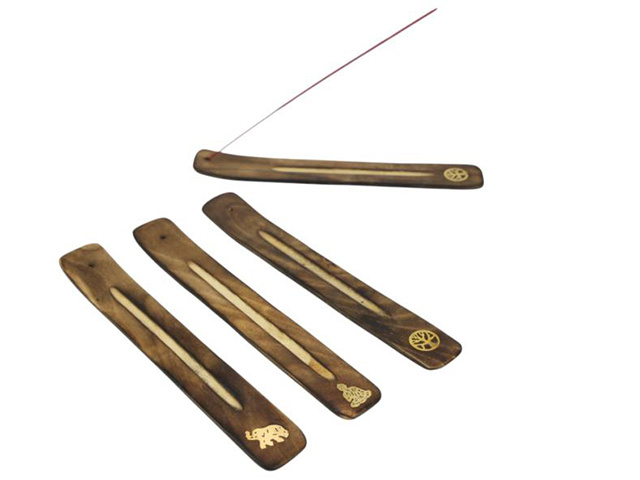 26CM WOODEN INCENSE ASH CATCHER 3ASST SOLD QTY12