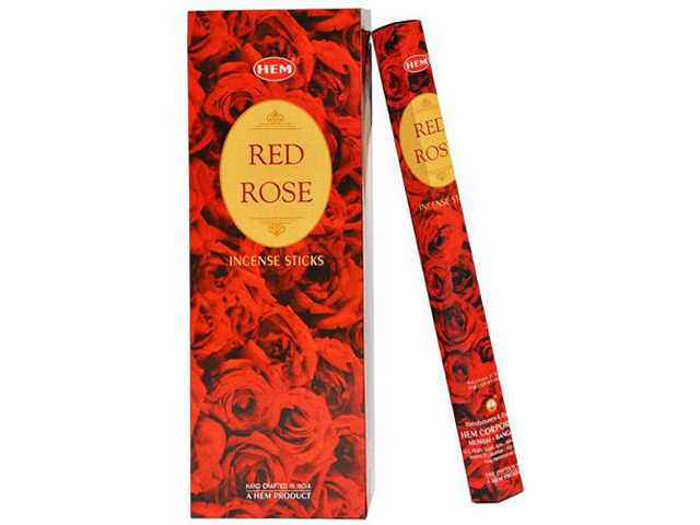 HEM INCENSE RED ROSE UN6