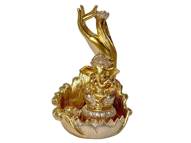 RESIN BACKFLOW INCENSE BURNER 15X15X22.2CM
