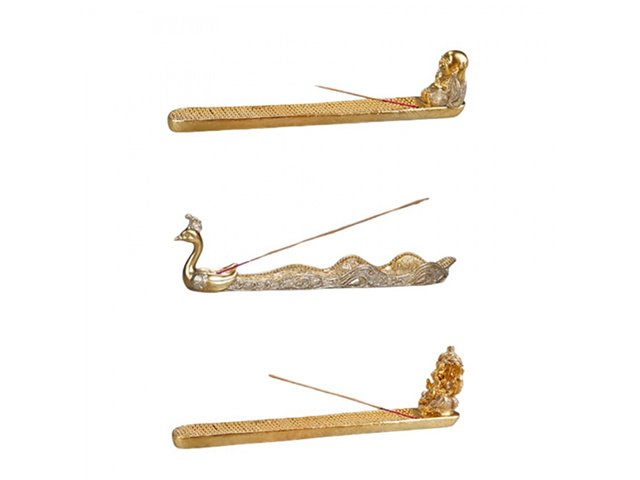 RESIN INCENSE BURNER 21.3X4X5.6CM 3ASST