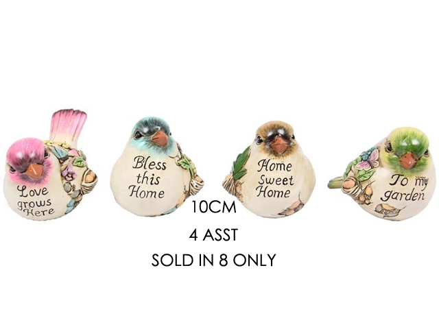 10CM CUTE BIRD W/WORDING SOLD QTY 8