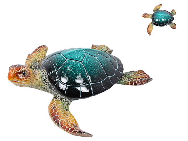 38CM REALISTIC MARBLE BLUE TURTLE