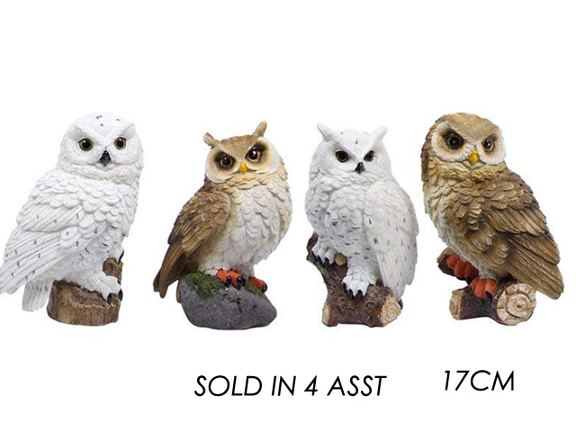 17CM REALISTIC OWL 4ASST