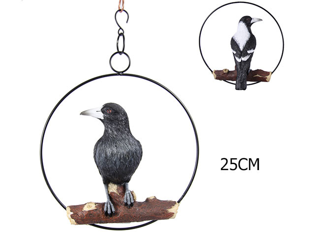 25CM REALISTIC MAGPIE IN RING
