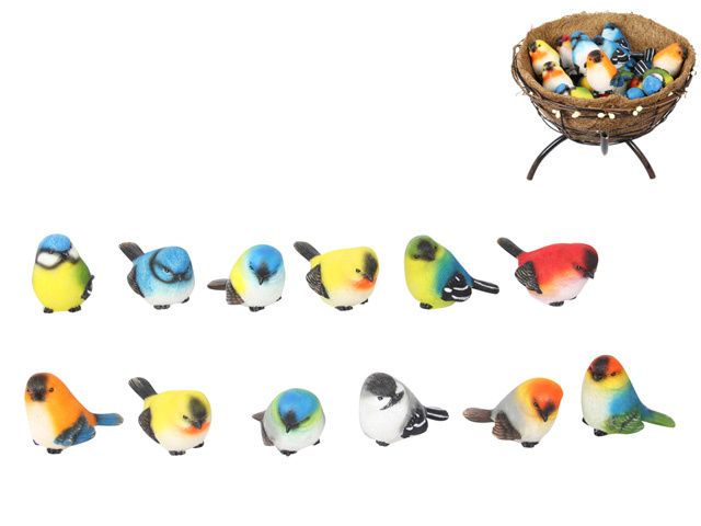 6CM LUCKY BIRDS IN NEST UN48