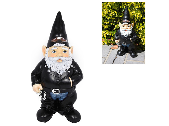 35CM BIKER GNOME