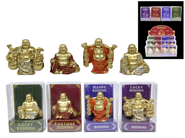 9CM LUCKY BUDDHA FIGURINE UN12