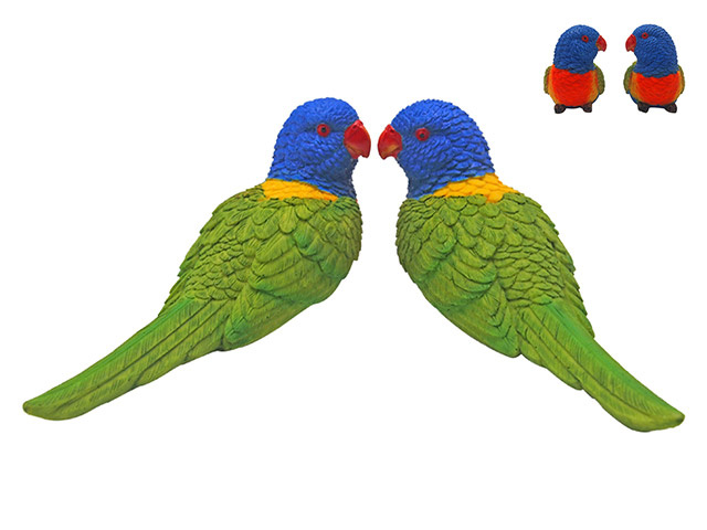 14CM RAINBOW LORIKEET PAPERWEIGHT QTY 8